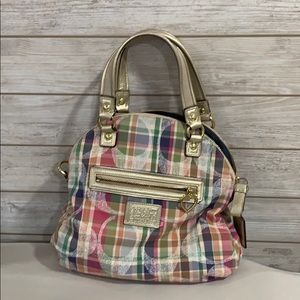 Coach poppy madras satchel